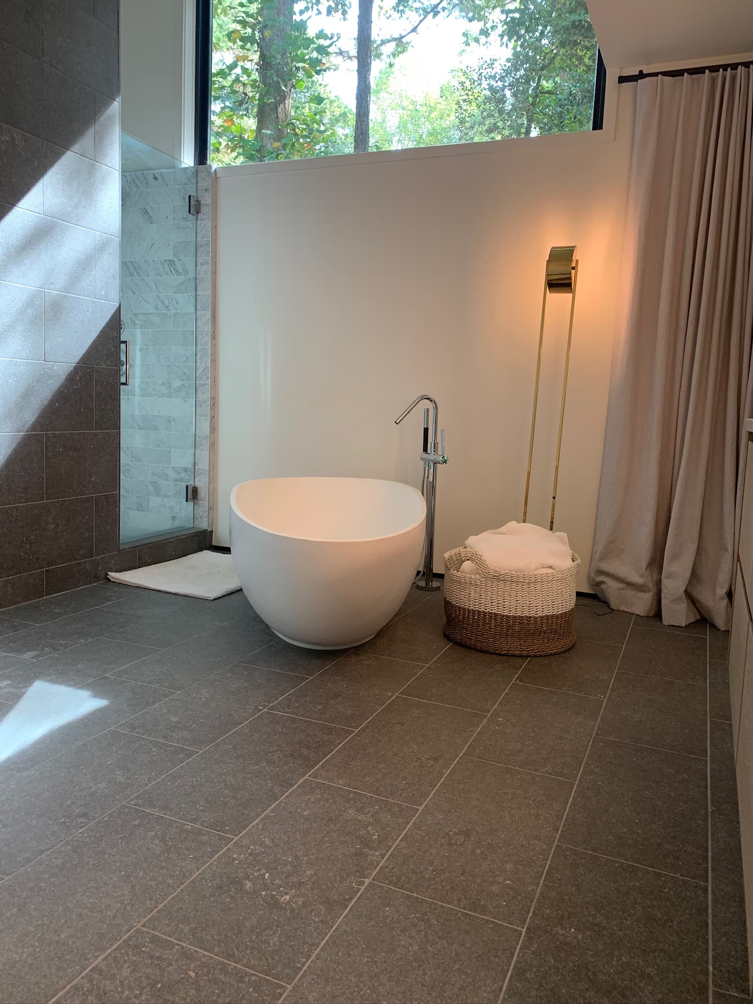 Spa bathroom with freestanding tub